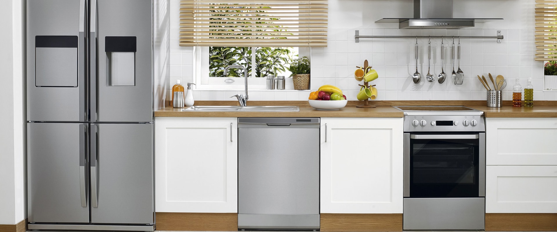 What are 4 large kitchen appliances that are commonly used?